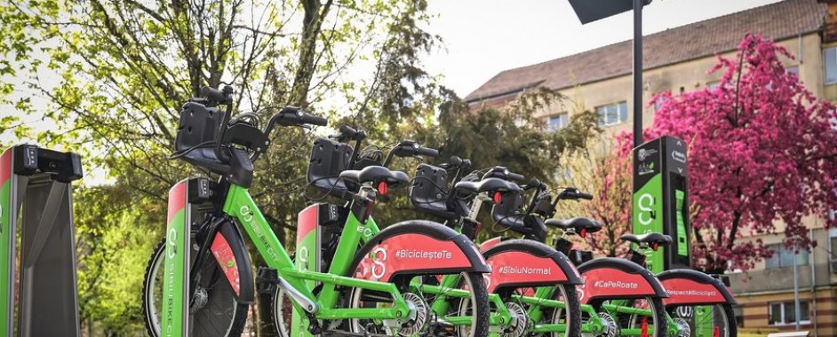 Sistemul public de închiriere biciclete Sibiu Bike City se extinde cu încă 8 stații și 100 de biciclete