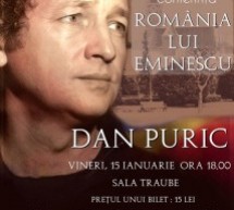 Ziua Culturii Naționale marcată la Mediaș prin conferința cu tema „România lui Eminescu”susținută de actorul Dan Puric