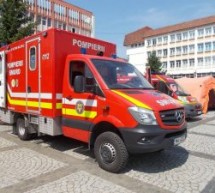 Expoziție de tehnică și mijloace de intervenție ale pompierilor în municipiul Mediaș