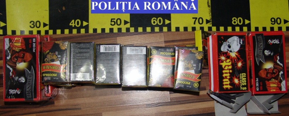 Articole pirotehnice în valoare de 8.000 de lei confiscate de polițiștii sibieni