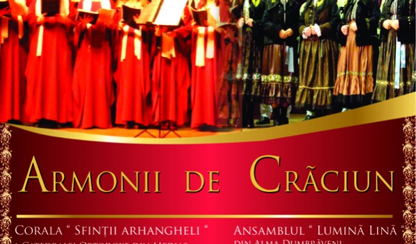 Concert susţinut de Corul Catedralei Ortodoxe din Mediaș (marți, 10 decembrie)
