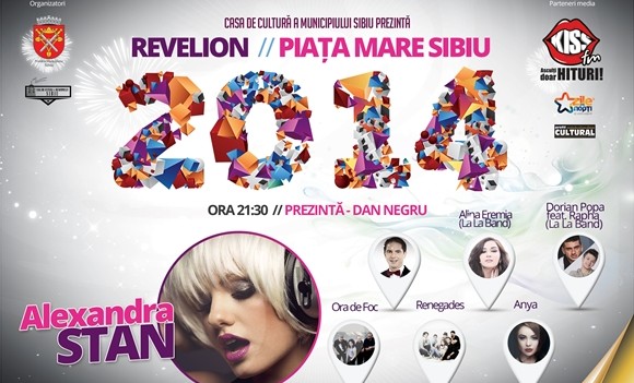 Programul Revelionului 2014 organizat în Piaţa Mare, Sibiu