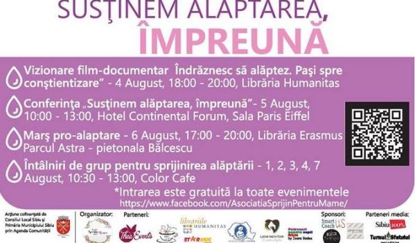 Sibiu: Campania „Susținem alăptarea, împreună!” se va desfășura în perioada 1-7 august
