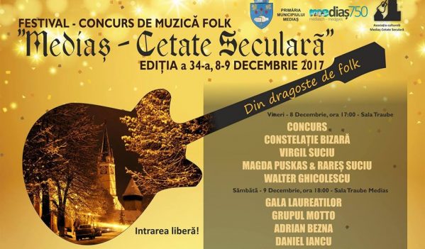 Vineri începe festivalul-concurs de folk „Mediaș – Cetate Seculară“. Vezi programul evenimentului