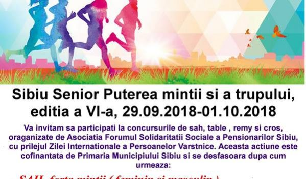 „Sibiu senior – puterea minții și a trupului”, eveniment dedicat vârstnicilor