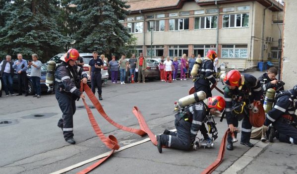 Simulare de incendiu la Spitalul Clinic de Urgență Sibiu