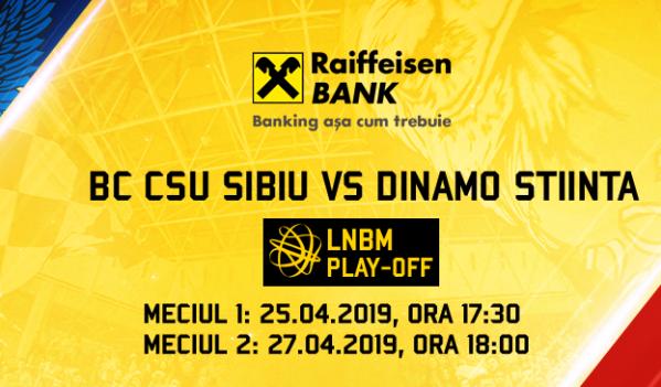 Primele partide din sfertul de finală CSU Sibiu-Dinamo