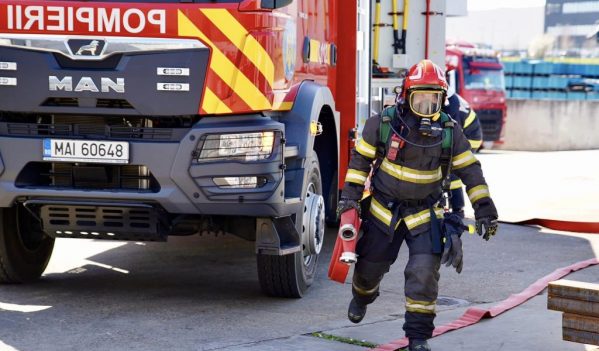 Incendiu urmat de o explozie, simulat în Sibiu